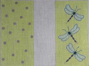Iridescent Dragonflies Lime Bkg Eyeglass Case