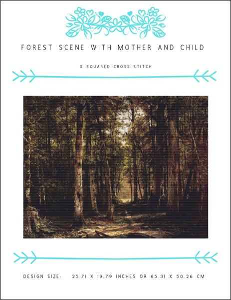 Forest Scene with Mother and Child