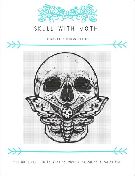 Skull with Moth