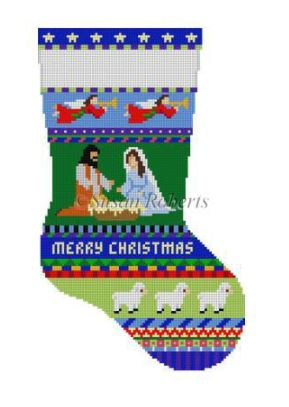 Bold Stripe Nativity Stocking