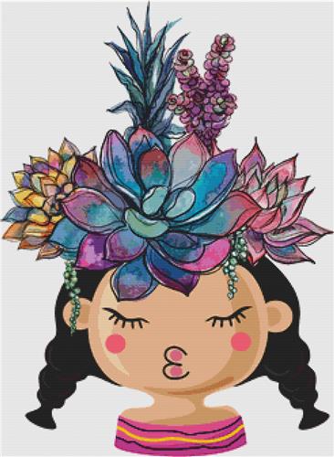 Girl with Succulents I