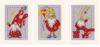 Christmas Gnomes Greeting Cards (set of 3)