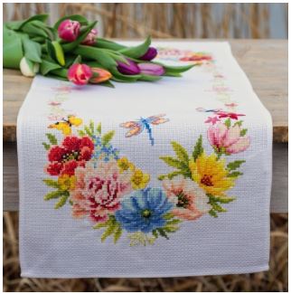 Colourful Flower Table Runner
