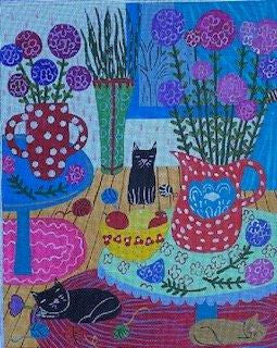 Phlox and 3 Cats