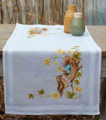 Little Bird in Nest Table Runner