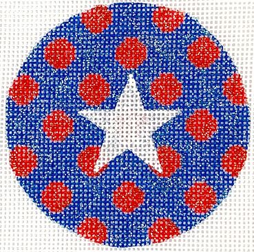 Sparkly Star w/Red Polka Dots