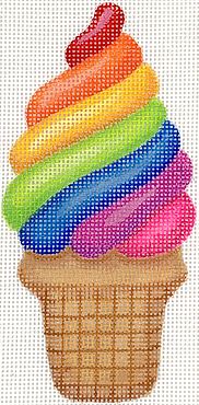 Rainbow Soft Serve Ice Cream 