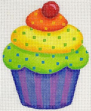 Rainbow Cupcake w/Cherry