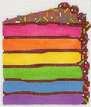 Rainbow Layer Cake w/Chocolate Frosting/Sprinkles