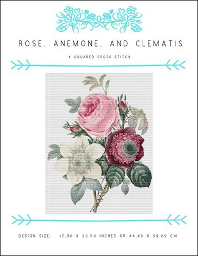 Rose Anemone and Clematis