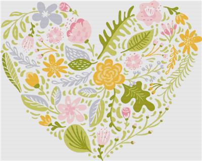 Spring Floral Heart