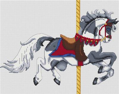 Grey Paint Carousel Horse  