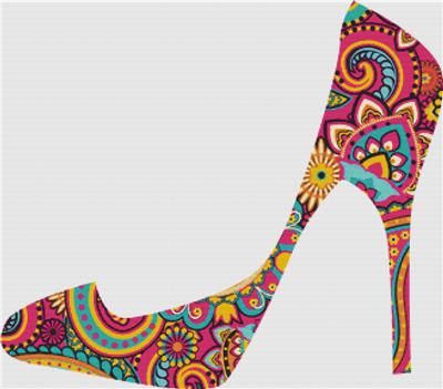 Pink Paisley Shoe