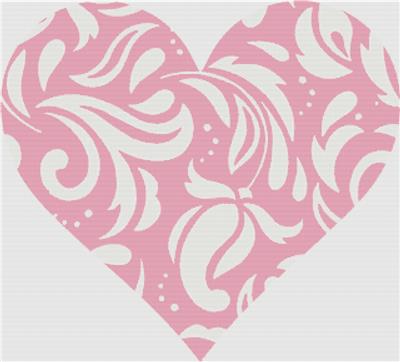 Pink Flourish Heart
