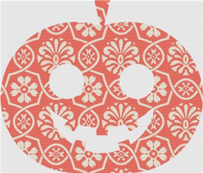 Orange Floral Jack-O-Lanturn