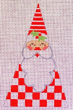 White/Red Checkered Santa - Triangle   