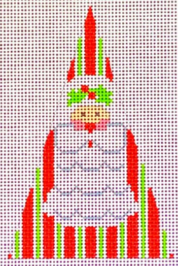 Vertical Stripes Santa - Triangle   