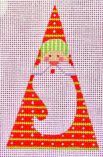 White Polka Dots Santa - Triangle   