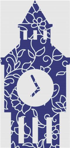 Blue Floral Big Ben