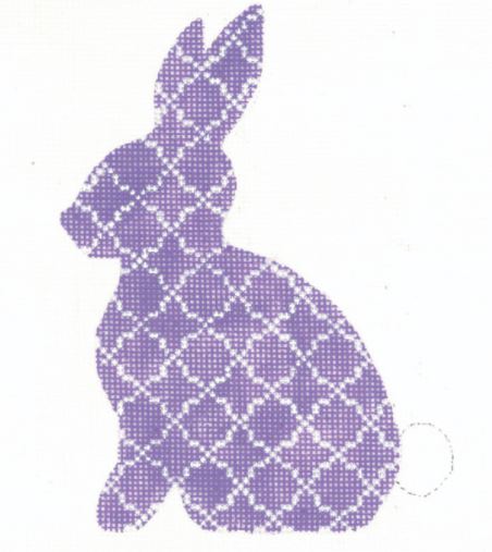 Lavender Quatrefoil Standing Hare  
