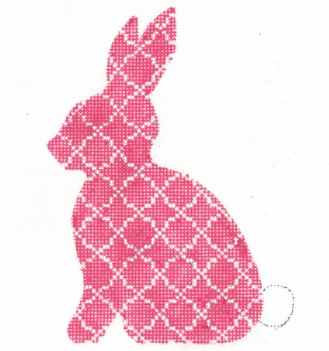 Fuchsia Quatrefoil Standing Hare  