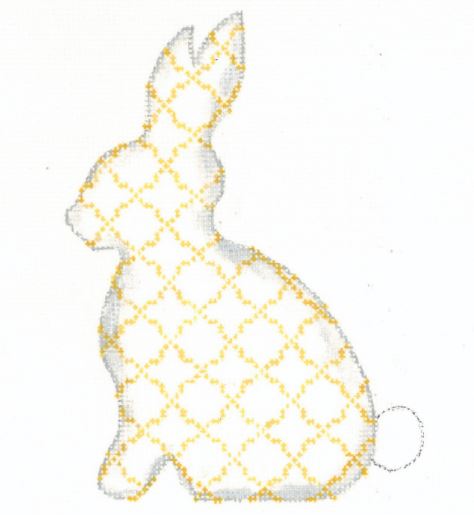 Lemon Quatrefoil Standing Hare  