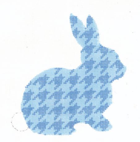 Sky Blue Houndstooth Bunny