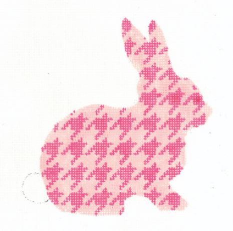 Fuchsia Houndstooth Bunny