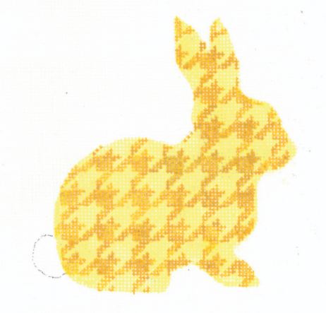 Lemon Houndstooth Bunny
