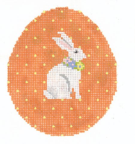 Oange Pin Dot Bunny Egg
