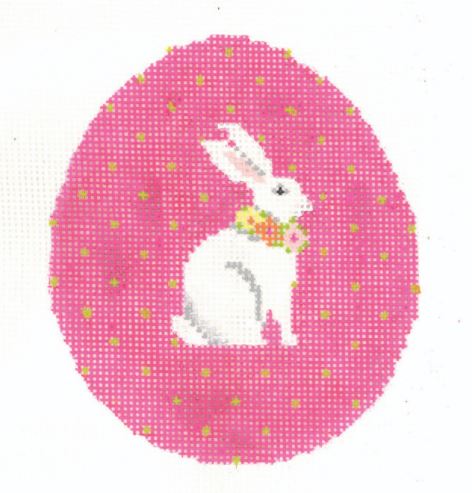 Fuchsia Pin-Dot Bunny Egg
