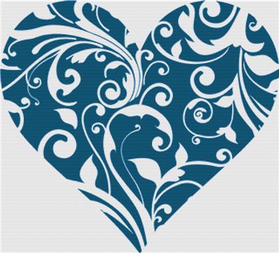 Floral Swirly Heart