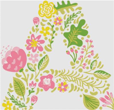Floral Letter A