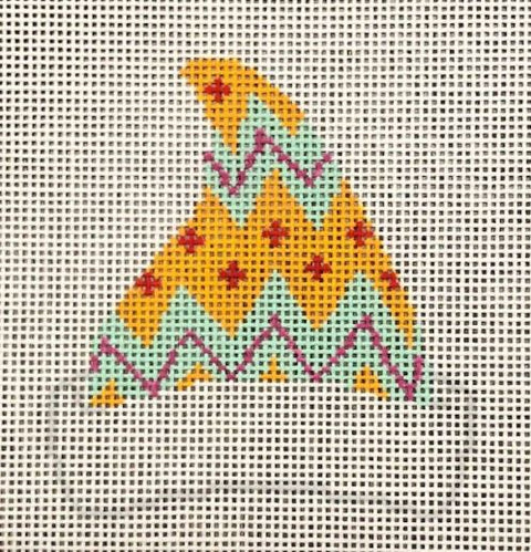 Orange Teal Zig Zag Cap