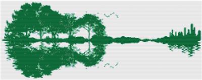 Guitar Landscape - Green