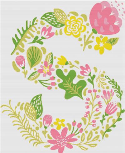 Floral Letter S