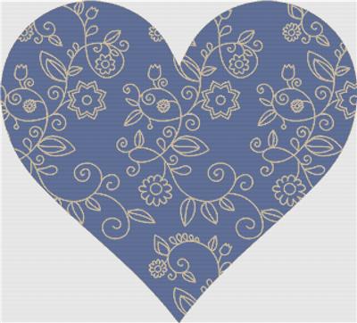 Floral Outline Heart