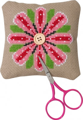 Large Pink Flower Needlepillow