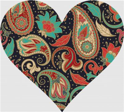 Indian Paisley Heart
