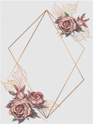 Geometric Flower Frame