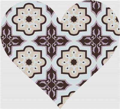 Purple Batik Heart 