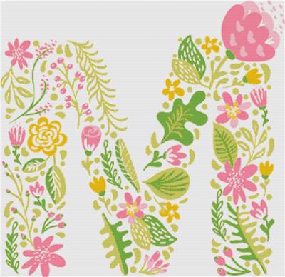 Floral Letter M