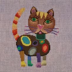 Striped Cat Facing Right