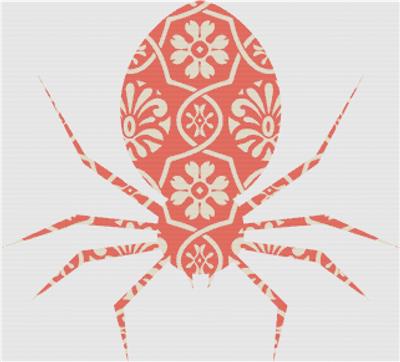 Orange Floral Spider