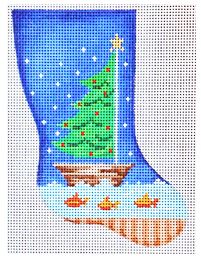 Mini Sock - Tree/Sailboat