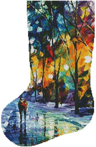 Night Colors Stocking (left facing)