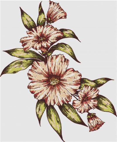 Pink Retro Flowers