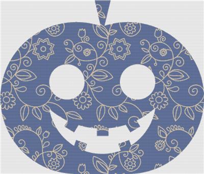 Floral Outline Jack-O-Lanturn