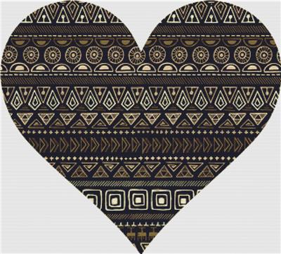Tribal Gold Heart