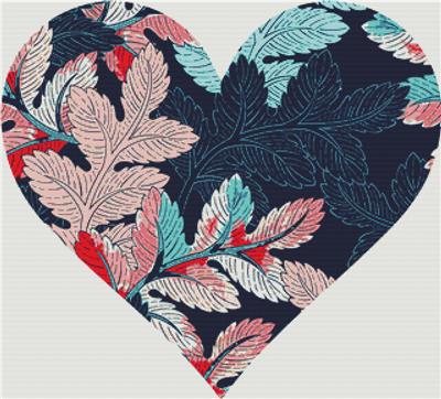 Pink and Blue Branch Heart